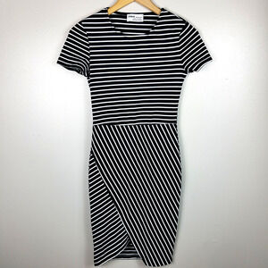 Zara Trafaluc Womens Striped Bodycon Dress Size Small